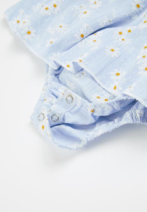 Pop Candy - Sunflower romper & headband set - blue
