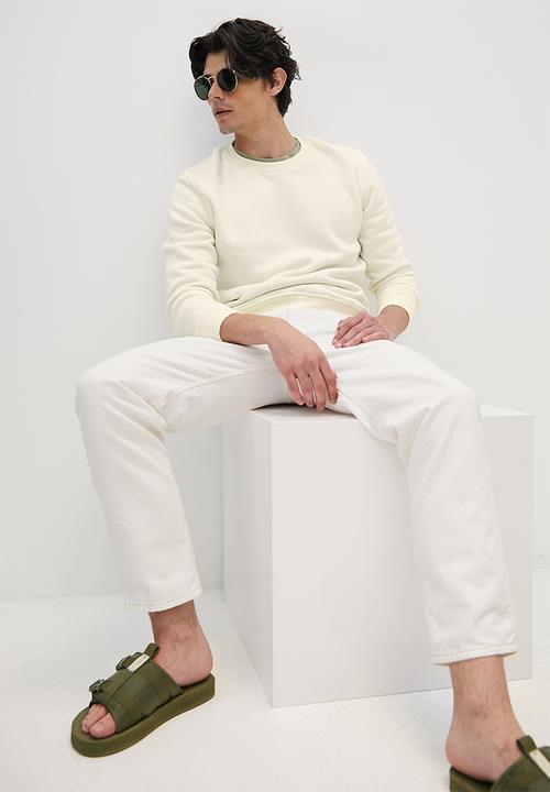 Superbalist - Brewer basic crew neck pullover sweat - white