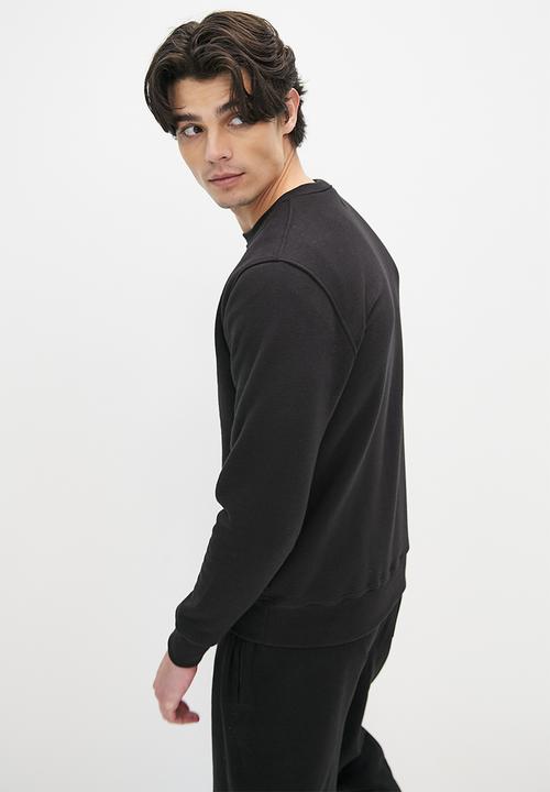 Superbalist - Brewer basic crew neck pullover sweat - black