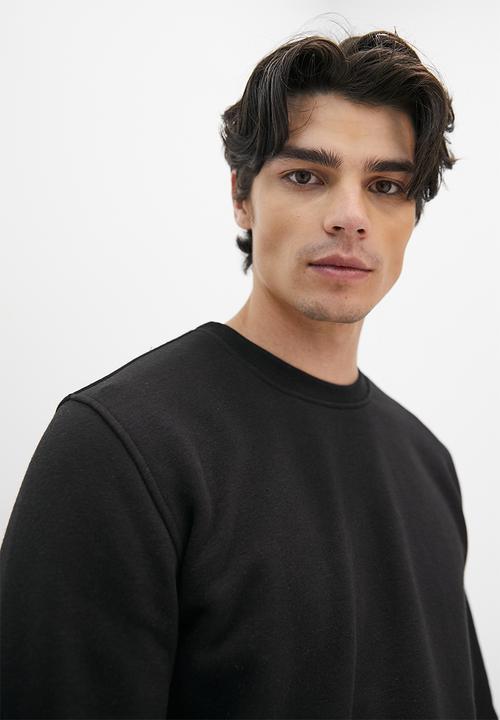 Superbalist - Brewer basic crew neck pullover sweat - black