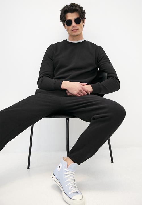 Superbalist - Brewer basic crew neck pullover sweat - black