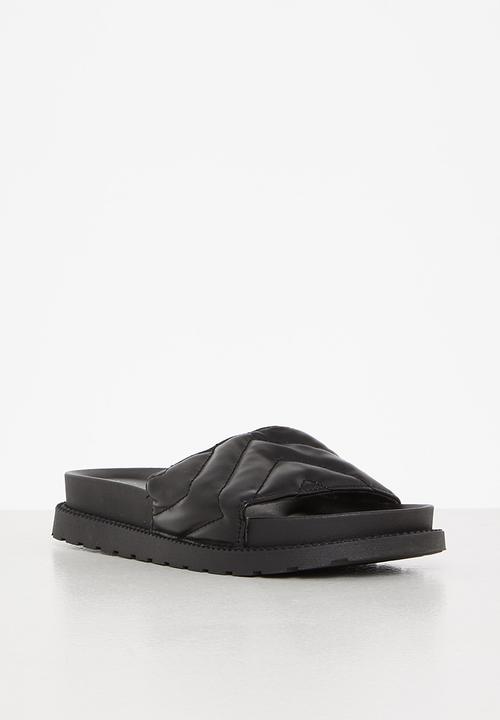 Seduction - Padded flatform slide - black