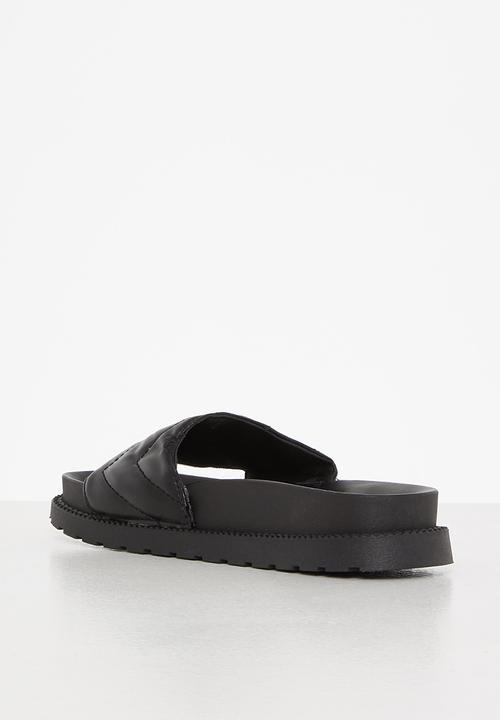 Seduction - Padded flatform slide - black