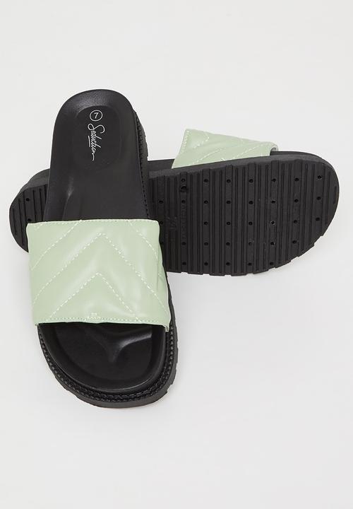 Seduction - Padded flatform slide - sage