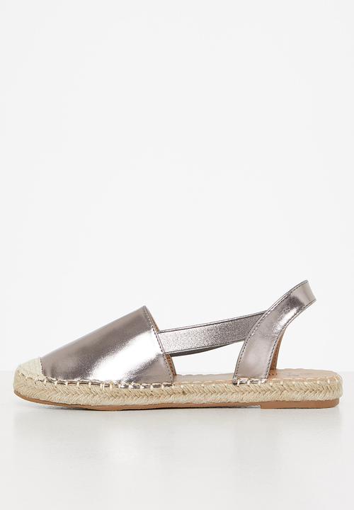 Butterfly Feet - Karla 6 slingback espadrille - pewter