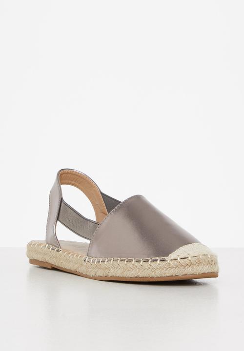 Butterfly Feet - Karla 6 slingback espadrille - pewter