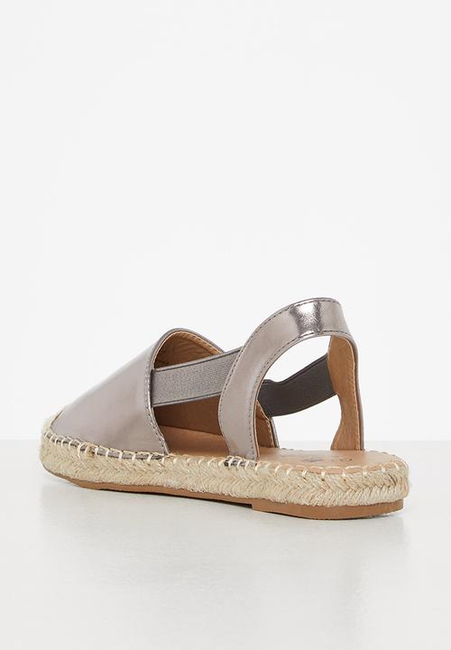 Butterfly Feet - Karla 6 slingback espadrille - pewter