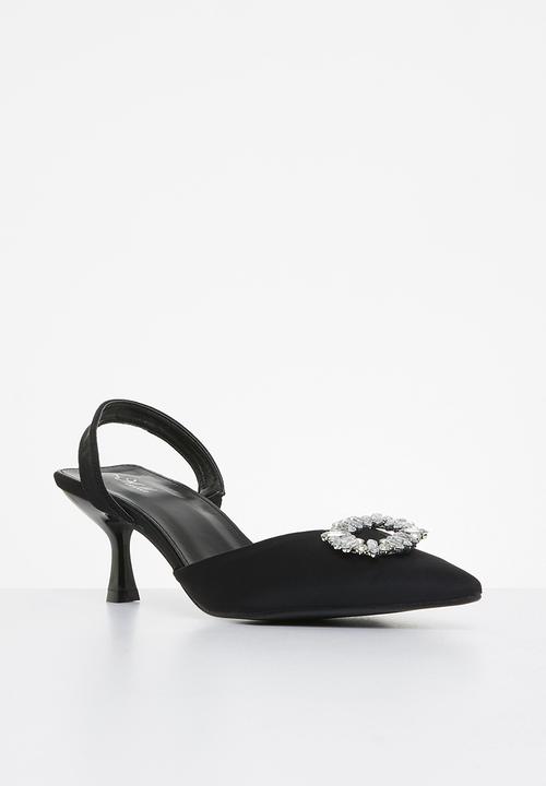 MILLA - Bonny bling detail slingback - black