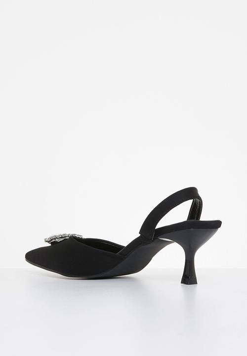 MILLA - Bonny bling detail slingback - black