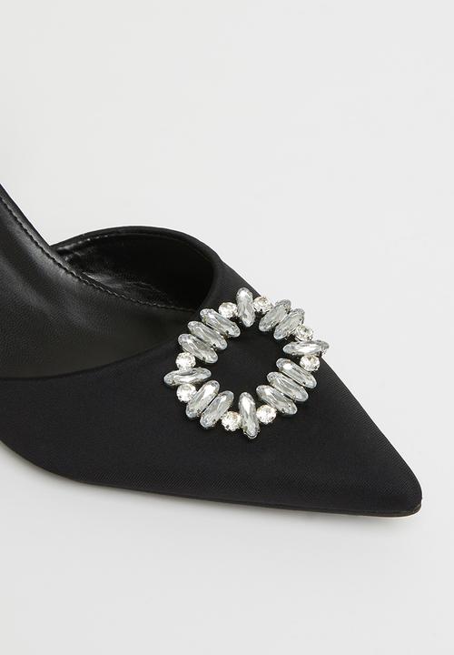 MILLA - Bonny bling detail slingback - black