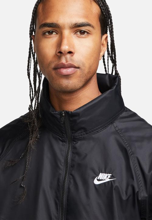 Nike - NSW woven windrunner anorak jacket - black & white