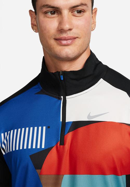 Nike -  A.I.R. Hola Lou Men's Mid Layer Running Top - black phantom