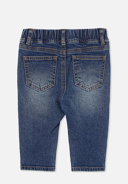 Cotton On - Baby balloon denim jean - bondi mid blue