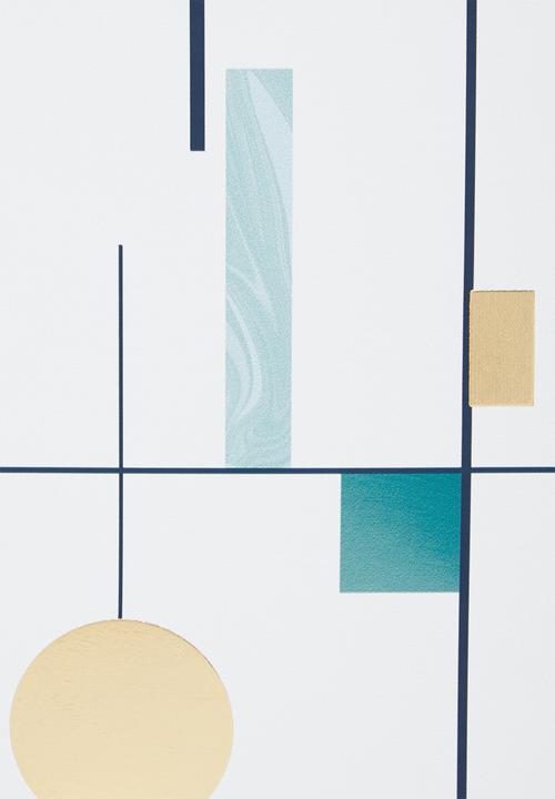 Sixth Floor - Geometric Marbling Framed
