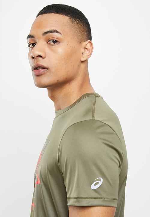 ASICS - Fujitrail logo short sleeve top - mantle green