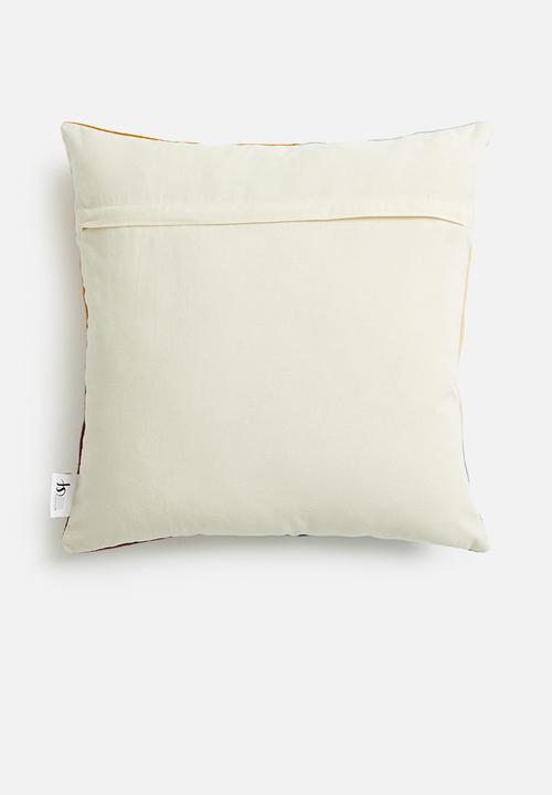 Sixth Floor - Block embroidered cushion cover - multi