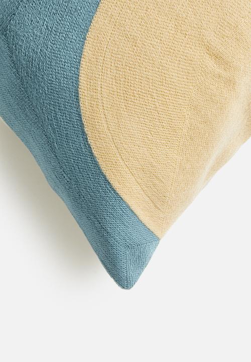 Sixth Floor - Block embroidered cushion cover - multi