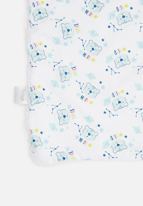 Character Group - Space bear sherpa throw - white