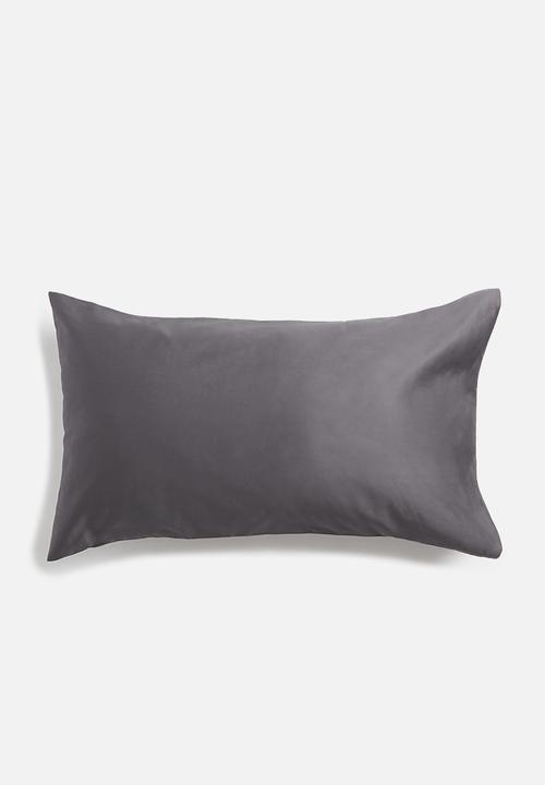 Sheraton Textiles - 400tc Egyptian cotton standard pillowcase set - charcoal 
