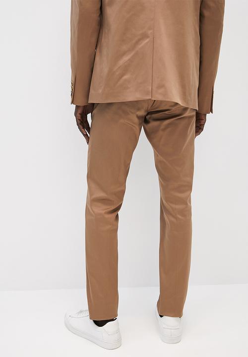 Superbalist - Cotton sateen suit trouser - mocca