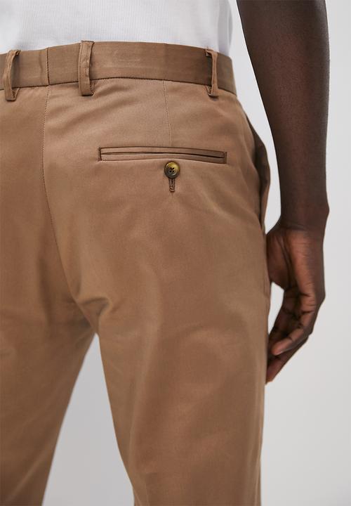 Superbalist - Cotton sateen suit trouser - mocca