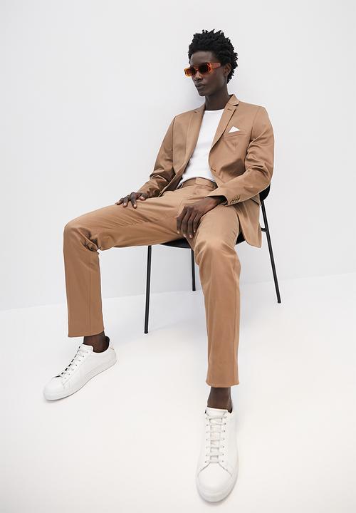 Superbalist - Cotton sateen suit trouser - mocca