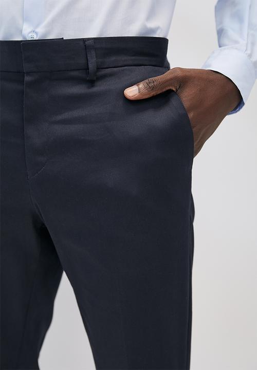 Superbalist - Cotton sateen suit trouser - navy