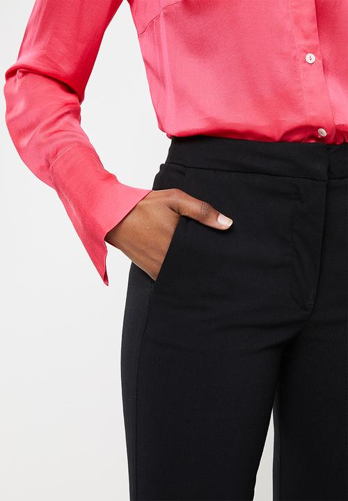MANGO - Trousers bootcut - black