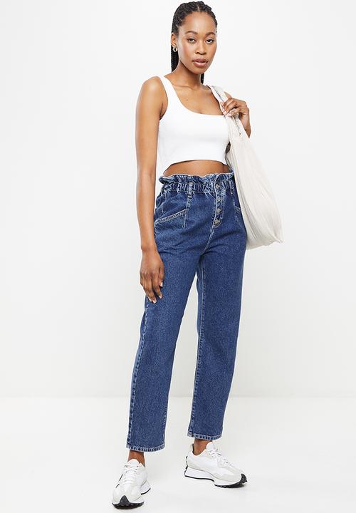 MANGO - MomJeans - medium blue2