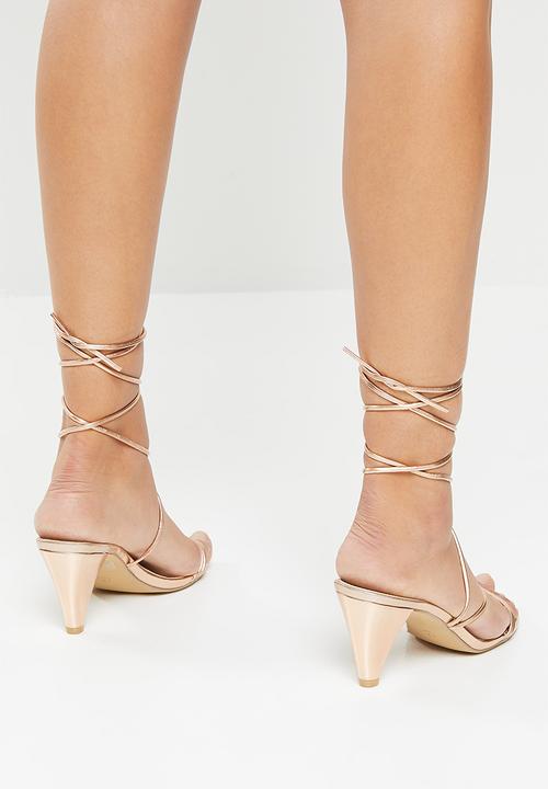 Superbalist - Ciara strappy angle block heel - rose gold