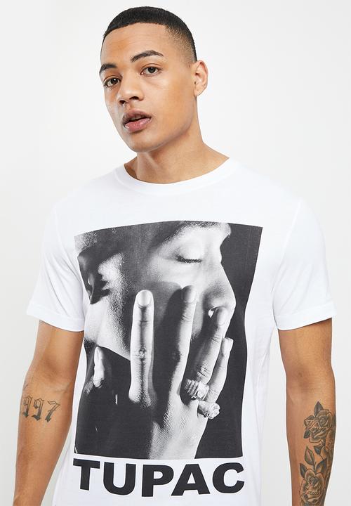 Urban Classics - Tupac profile tee  - white