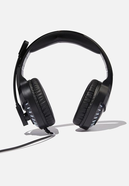 Typo - Mic drop led headphone - black