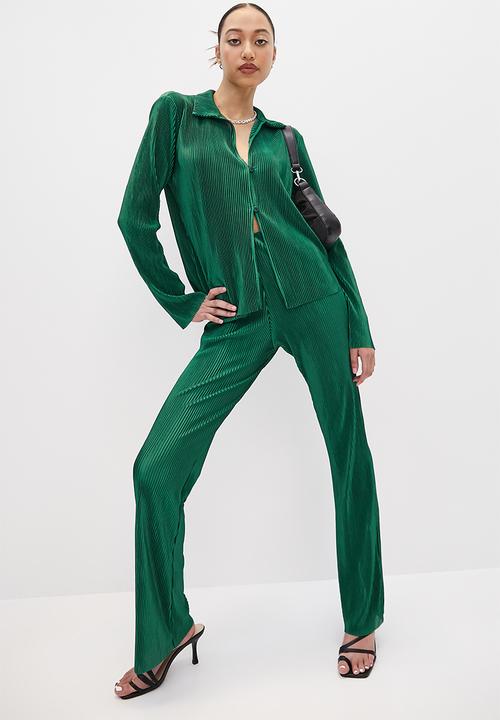 VELVET - Plisse shirt - midnight pine