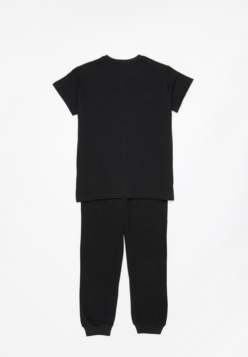 Superbalist - Tee & pant pj set - black