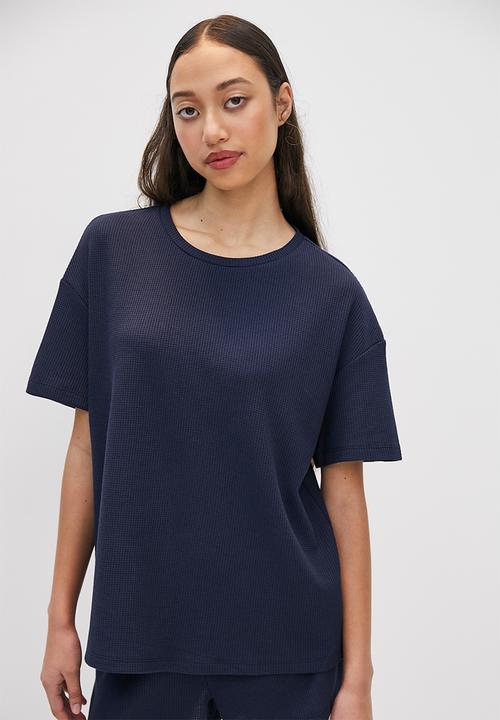 Superbalist - Waffle tee & shorts set - ink