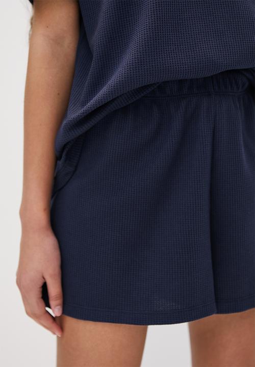 Superbalist - Waffle tee & shorts set - ink