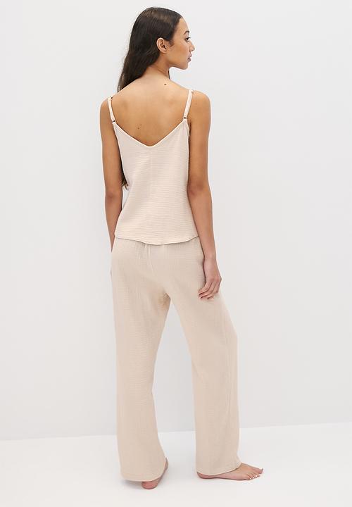 Superbalist - 100% Cotton sleep cami & pants - neutral