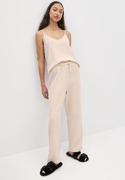 Superbalist - 100% Cotton sleep cami & pants - neutral