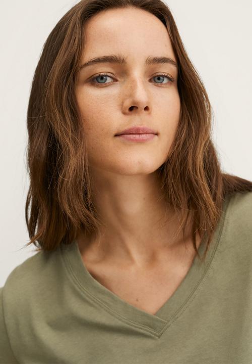 MANGO - T-shirt chalapi - khaki