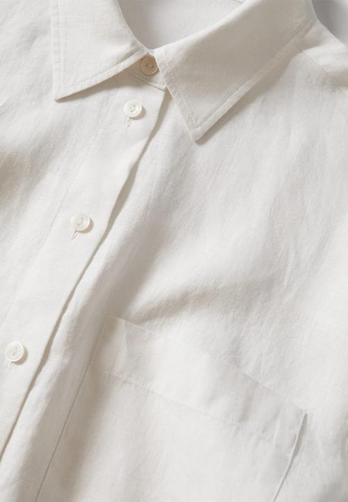 MANGO - Shirt pai - off white