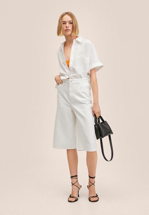 MANGO - Shirt pai - off white