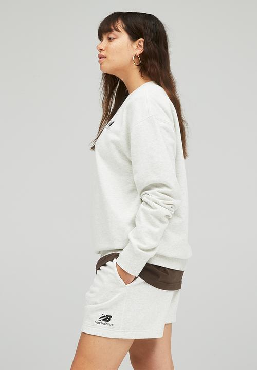 New Balance  - Nb essentials uni-ssentials crew - sea salt heather