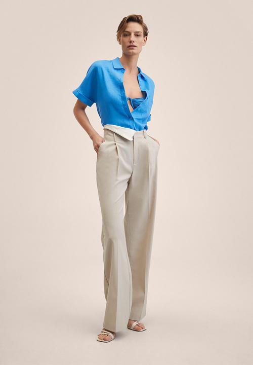 MANGO - Shirt pai - light pastel blue