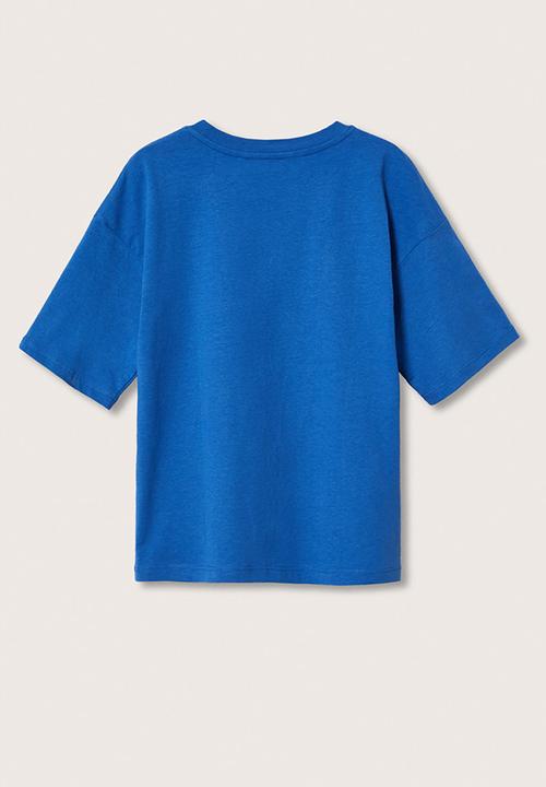 MANGO - T-shirt ohio - bright blue