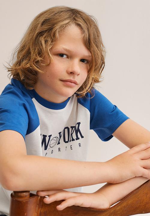MANGO - T-shirt francis - bright blue