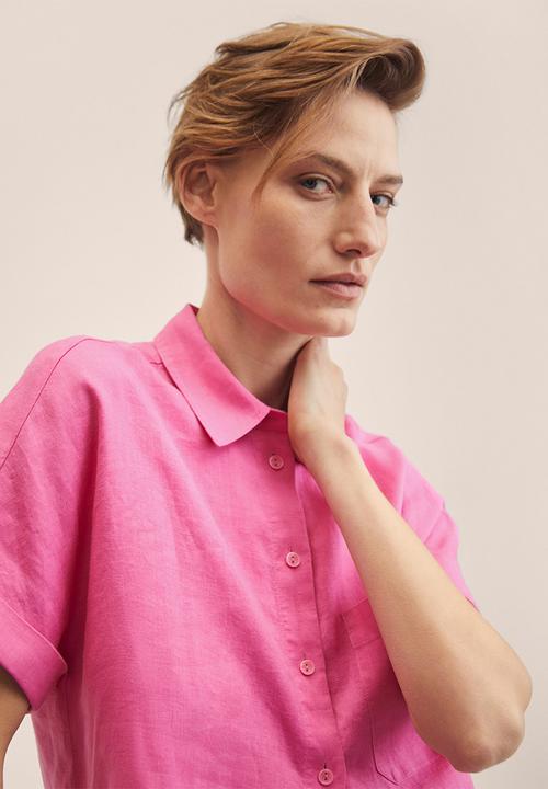 MANGO - Shirt pai - pink