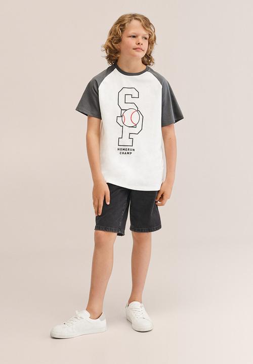 MANGO - T-shirt francis - charcoal