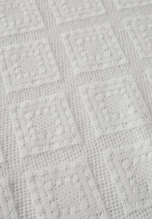 MANGO - T-shirt ganchi - white