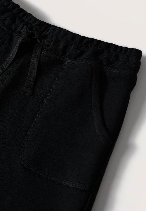 MANGO - Shorts lea - black