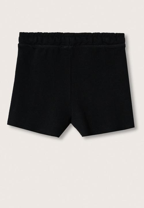 MANGO - Shorts lea - black